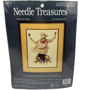Counted Cross Stitch Kit "Dancing Chef" Needle Treasures 04716 9"x12" NEW